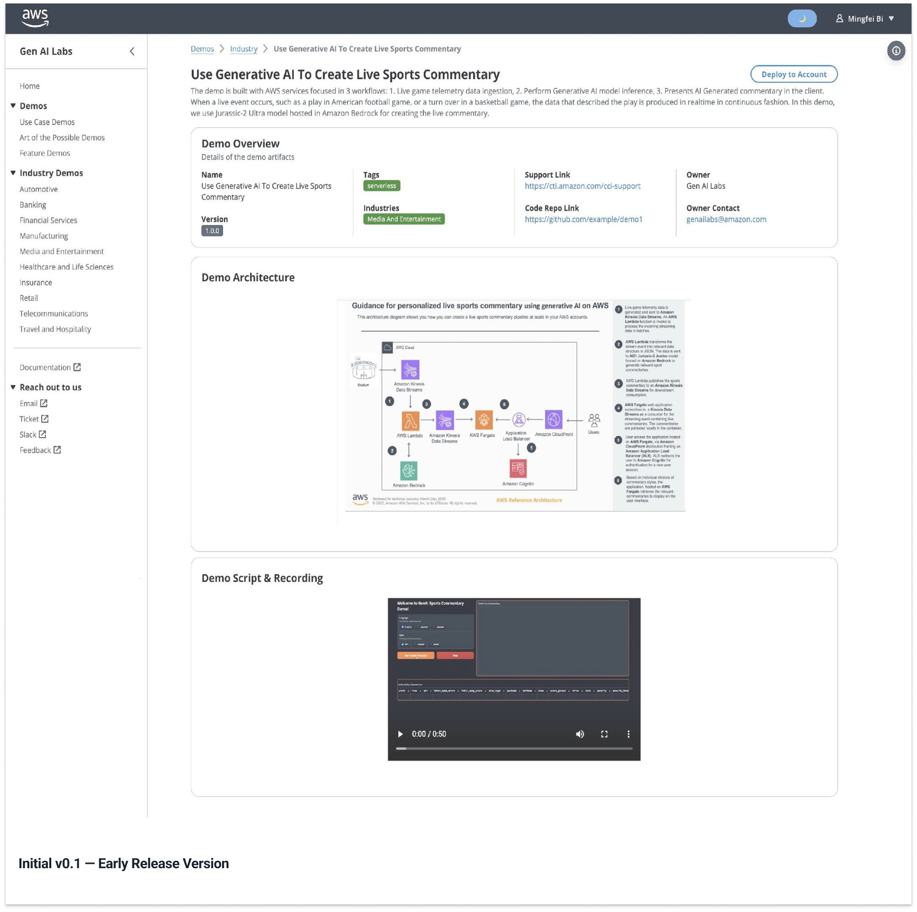 Comparison between the initial v0.1 screenshot and Phase 2 redesign (v2.0)